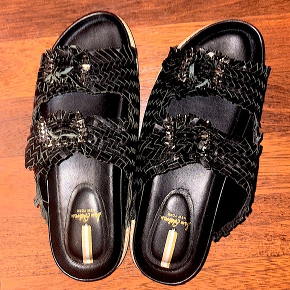 So CUTE Sam and Libby Bling black  sandels leather upper, lower and silver bling - Picture 6 of 15